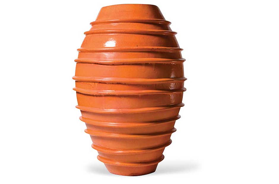 Orange Helter Skelter Vase