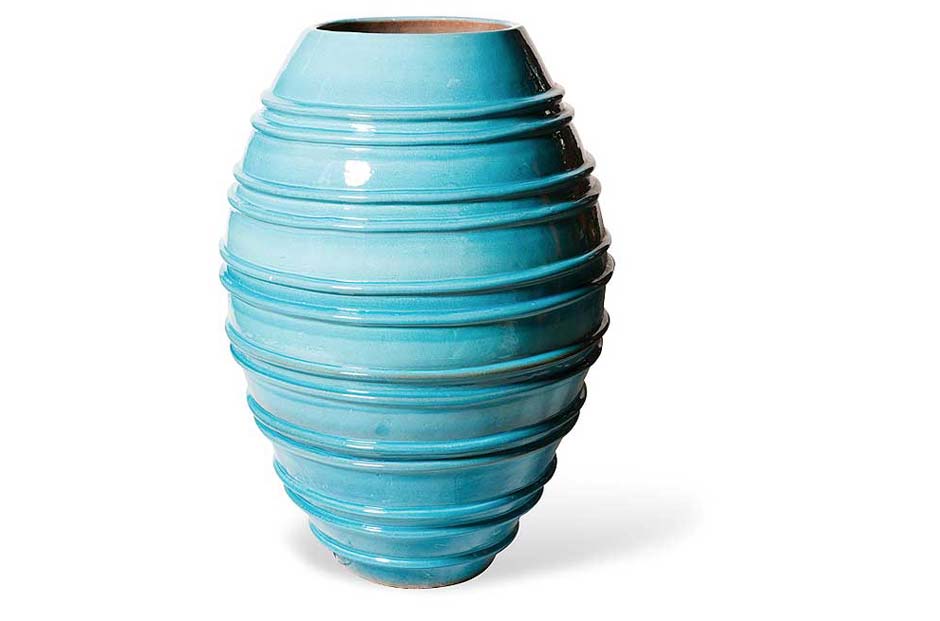 Turquoise Helter Skelter Vase