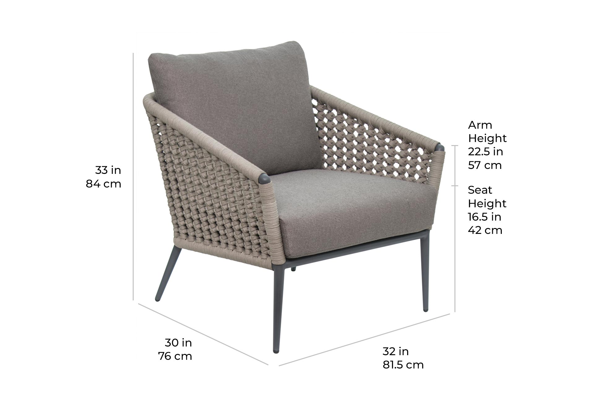 arch antilles chair 620FT017P2 scale dims