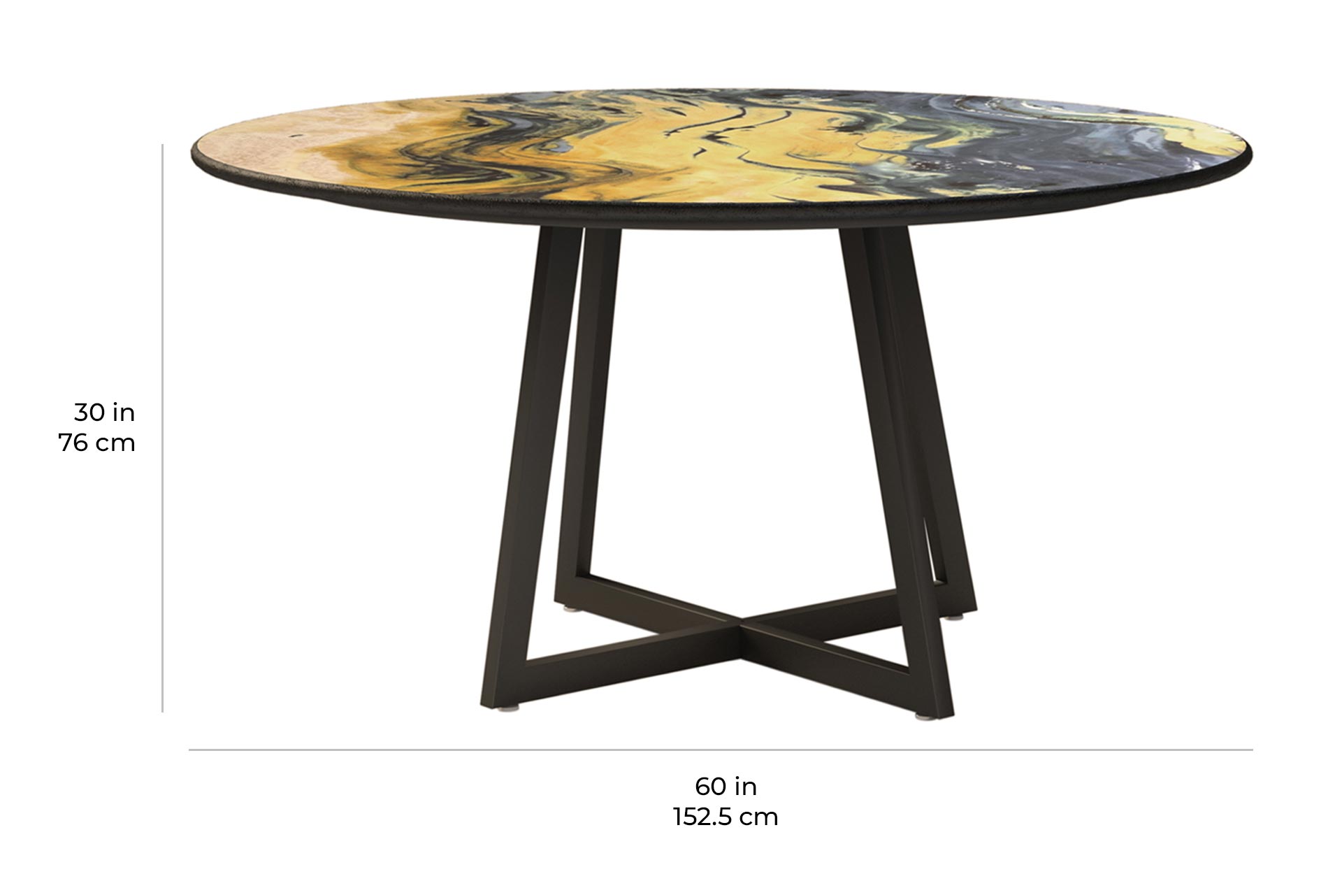 etna dining round 390FT005P2 scale dims