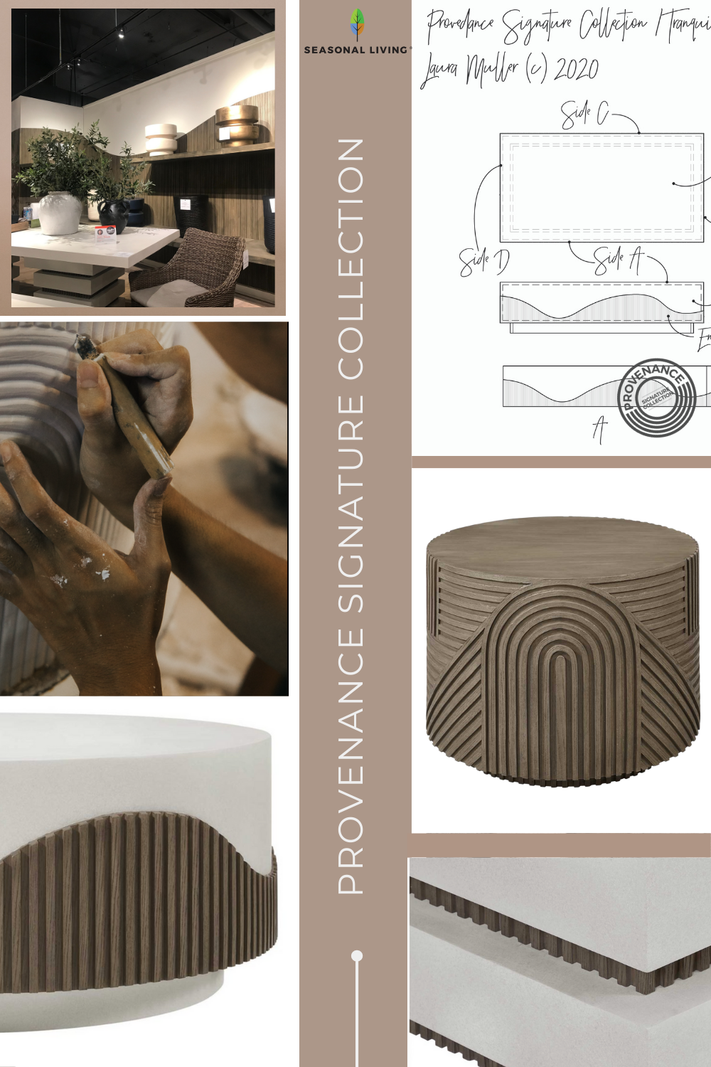 Some of the various pieces from the Provenance Signature Collection for Seasonal Living, designed by Laura Muller.