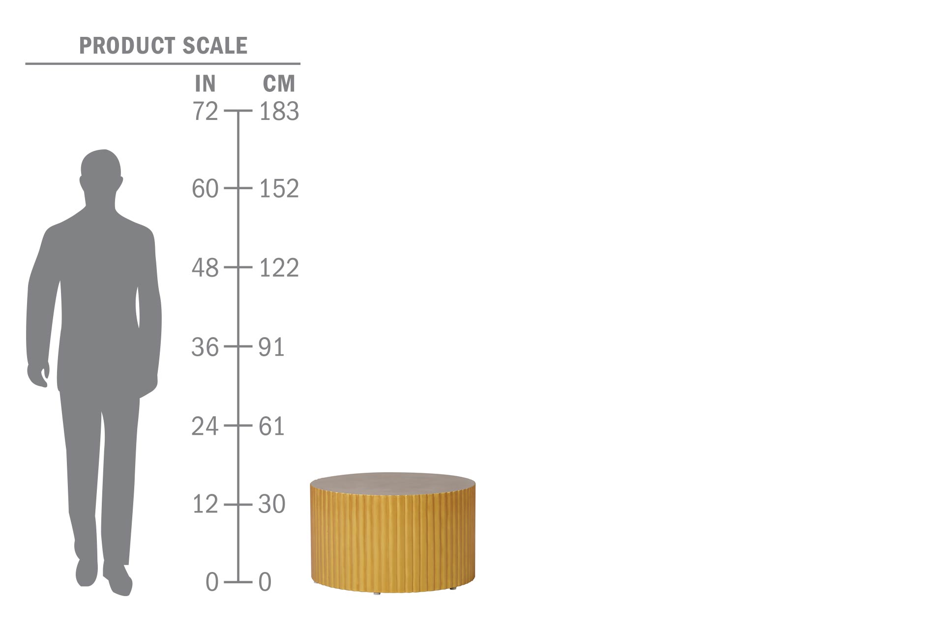 perp joy scallop arabesque coffee table scale human