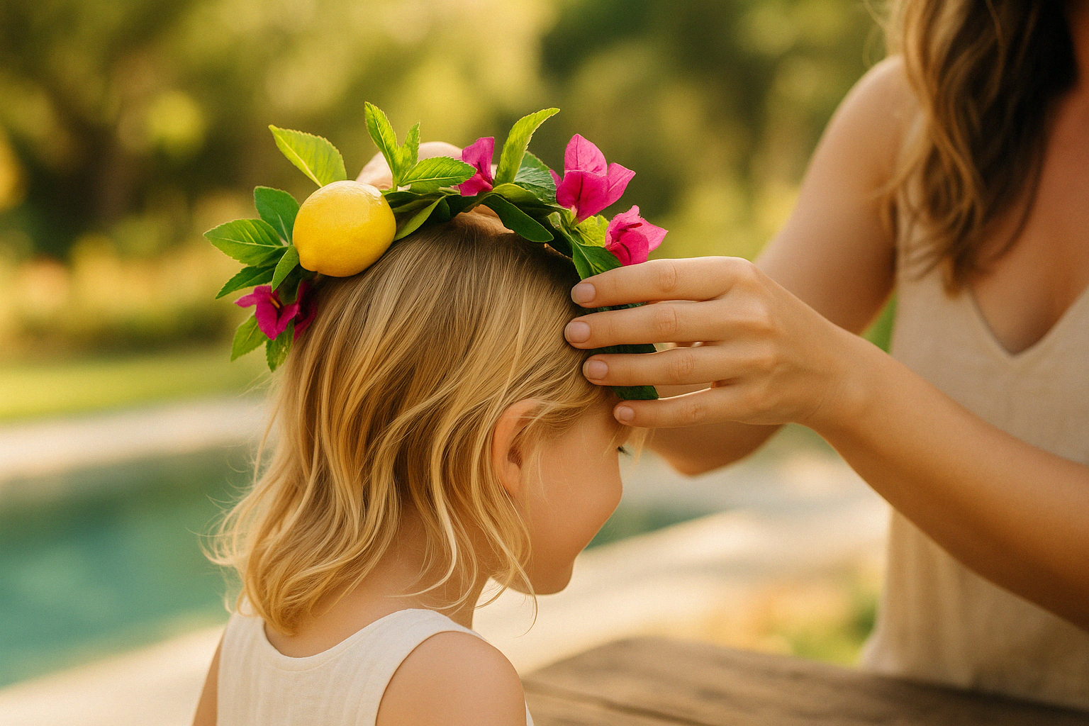 SUMMER SOLSTICE BLOG CHILD'S FLORAL HALO