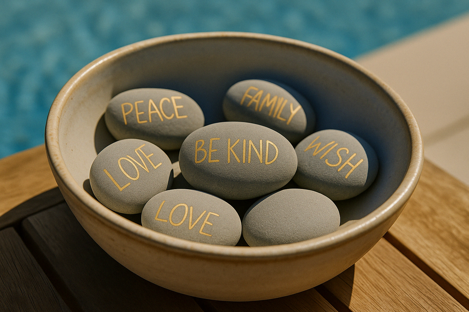 Summer solstice wishing stones